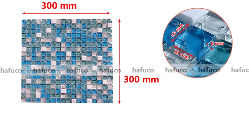 Kích thước của gạch mosaic BV004