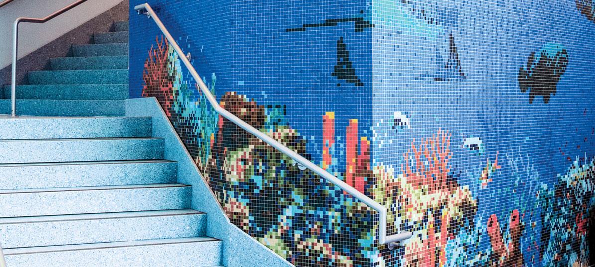 Gạch mosaic dùng trang trí không gian nội ngoại thất - gạch mosaic Hafuco