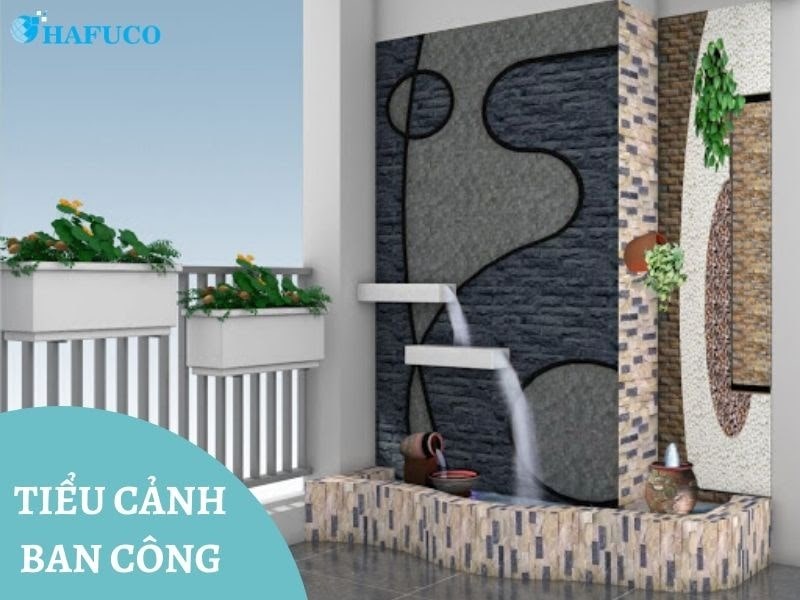 Gạch trang trí tiểu cảnh ban công