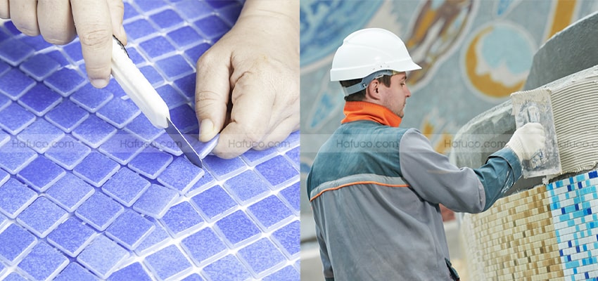 Ứng dụng của gạch Mosaic gốm GP-4868 thực tế