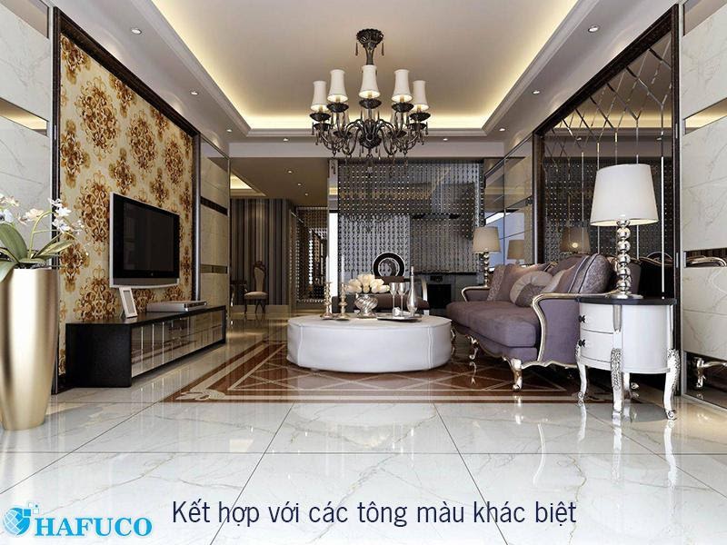 Nhà màu trắng kết hợp với các tông màu khác biệt Nhà màu trắng kết hợp với các tông màu khác biệt