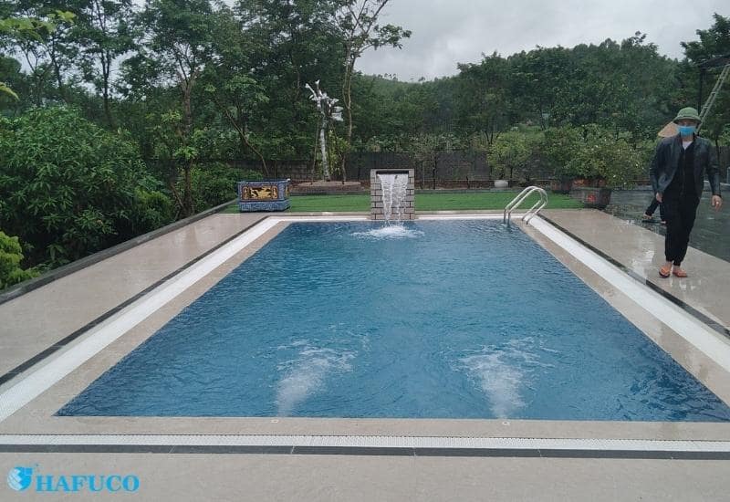 Công trình bể bơi sau khi hoàn thiện