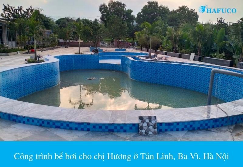 Công trình bể bơi chị Hương - Tản Lĩnh, Ba Vì, Hà Nội