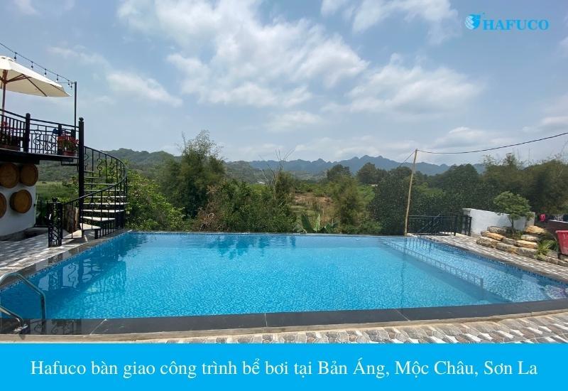 Hafuco bàn giao công trình bể bơi tại Bản Áng, Mộc Châu, Sơn La
