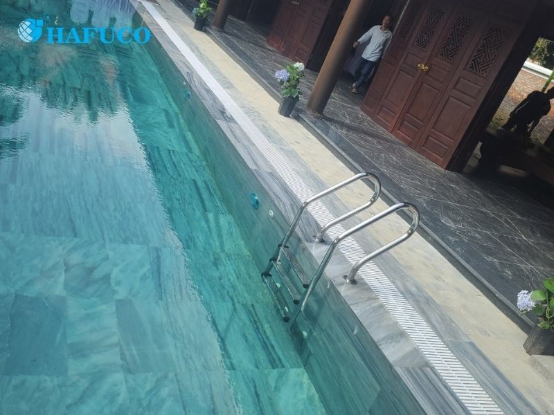Công trình bể bơi cho gia đình anh Dũng ở Quốc Oai