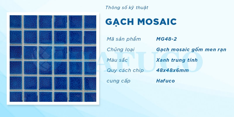 Thông số kỹ thuật Gạch mosaic gốm MG48-2