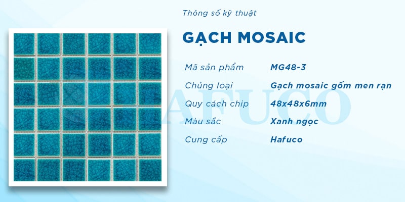 Thông số kỹ thuật Gạch mosaic gốm MG48-3
