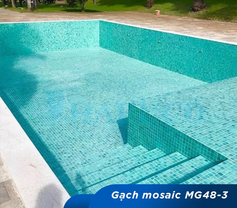 Ứng dụng gạch mosaic gốm MG48-3