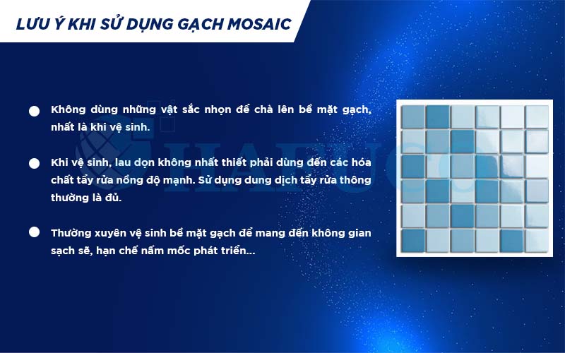 Lưu ý khi sử dụng Gạch mosaic gốm MG48-4