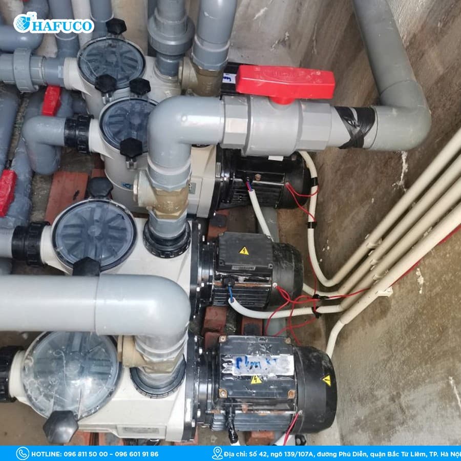 Bàn giao công trình bể bơi anh Trung tại Hoài Đức