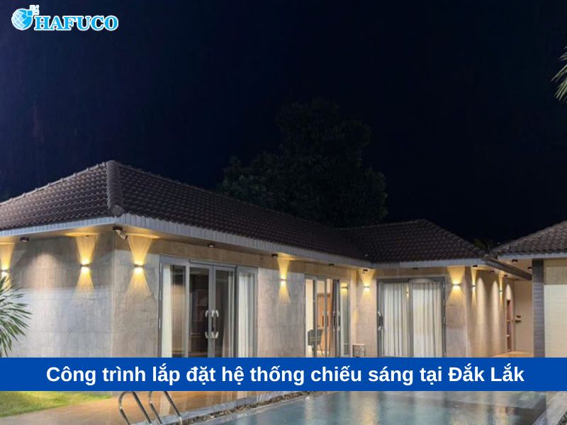 công trình lắp đặt hệ thống chiếu sáng tại Đắk Lắk