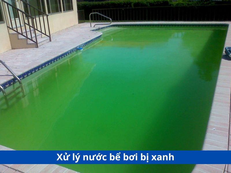 Xử lý nước bể bơi bị xanh