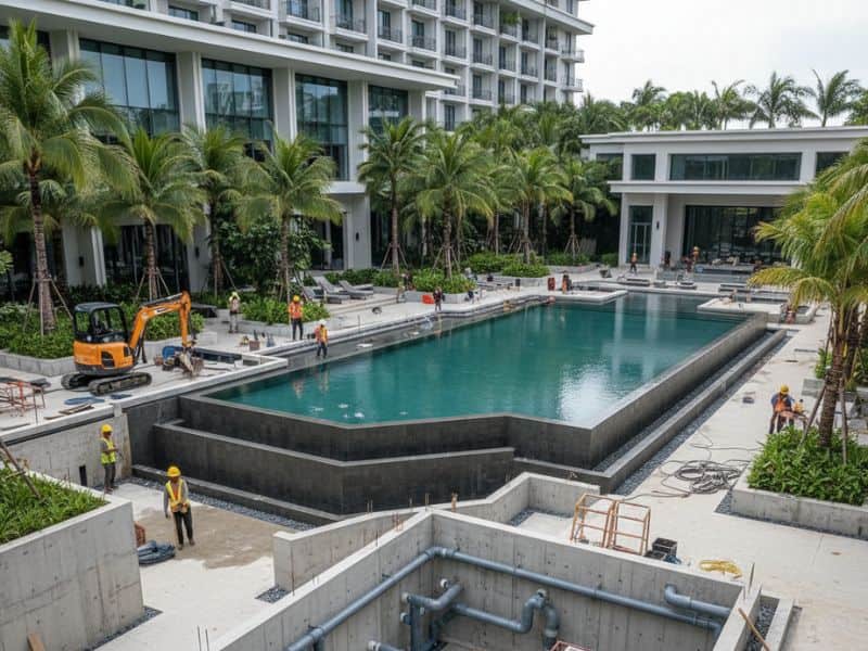 Thi công bể bơi