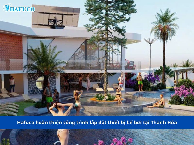bàn giao công trình bể bơi tại Thái Bình
