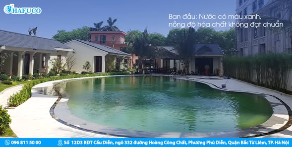 Hafuco hoàn thiện xử lý nước bể bơi tại Ninh Bình