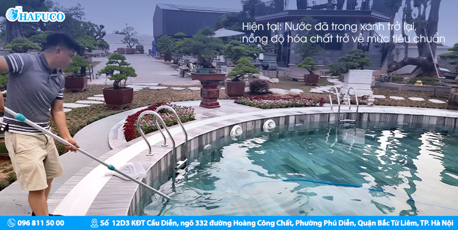Hafuco hoàn thiện xử lý nước bể bơi tại Ninh Bình