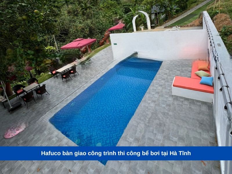 Hafuco bàn giao công trình thi công bể bơi tại Hà Tĩnh
