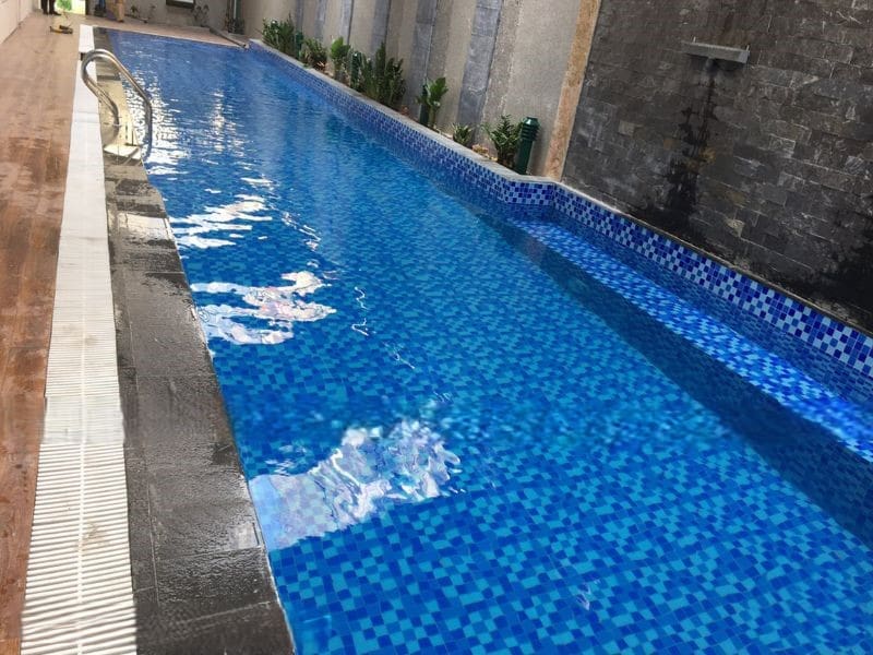 Hafuco bàn giao công trình thi công bể bơi cho ông Lâm tại Hà Nội