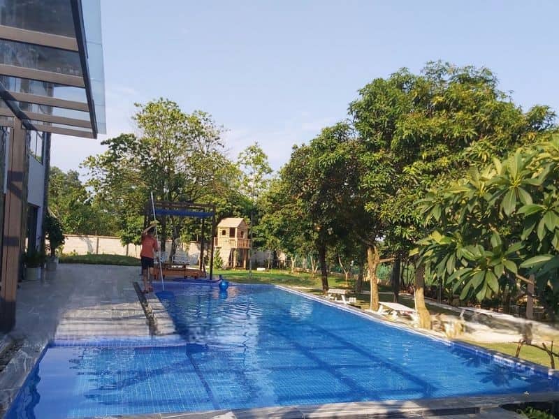 Hafuco bàn giao công trình thi công bể bơi tại Xã Quảng Oai, Hà Nội