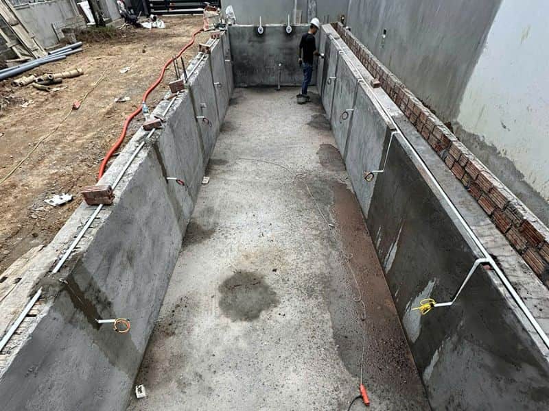 Hafuco cập nhật tiến độ công trình thi công bể bơi tại phường Thành Đông, Hải Phòng