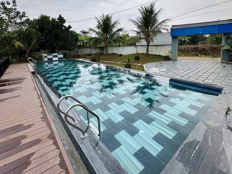 Hafuco bàn giao công trình thi công bể bơi tại Ba Vì, Hà Nội cho anh Cường