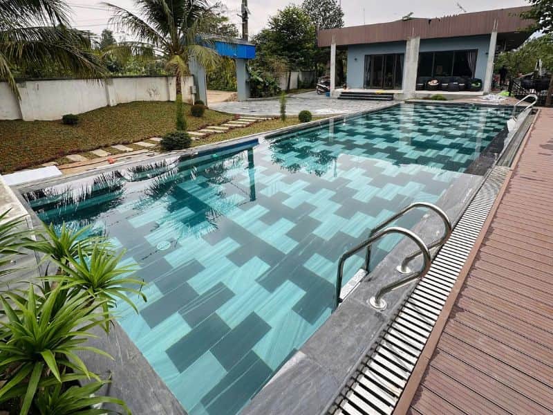 Hafuco bàn giao công trình thi công bể bơi tại Ba Vì, Hà Nội cho anh Cường