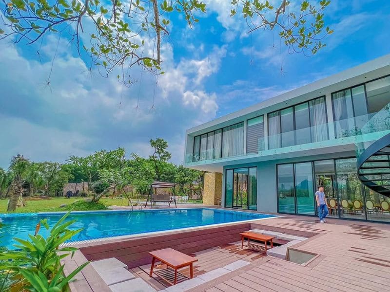 Hafuco bàn giao công trình thi công bể bơi nghỉ dưỡng tại Ninh Bình