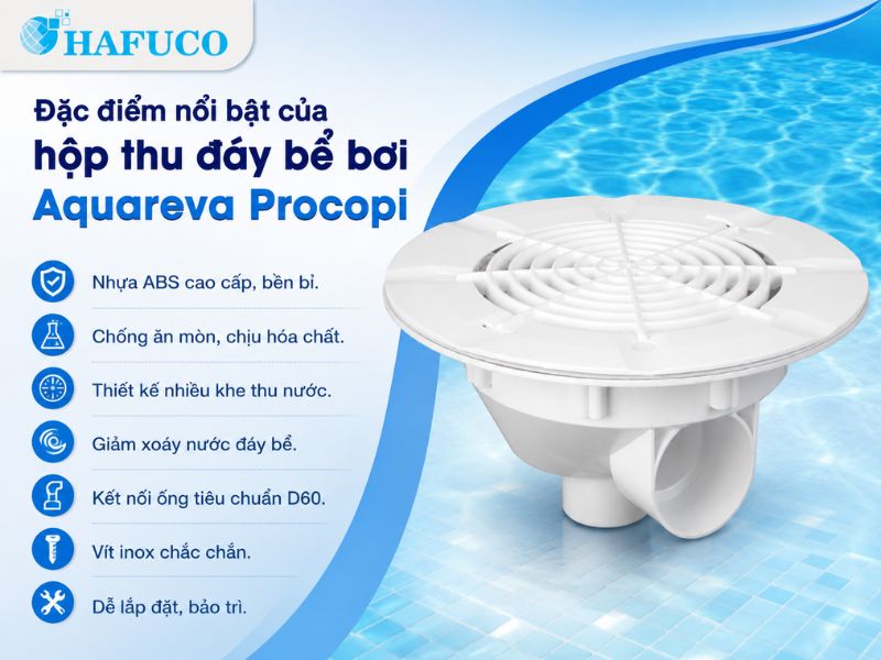 Hộp thu đáy bể bơi Aquareva Procopi