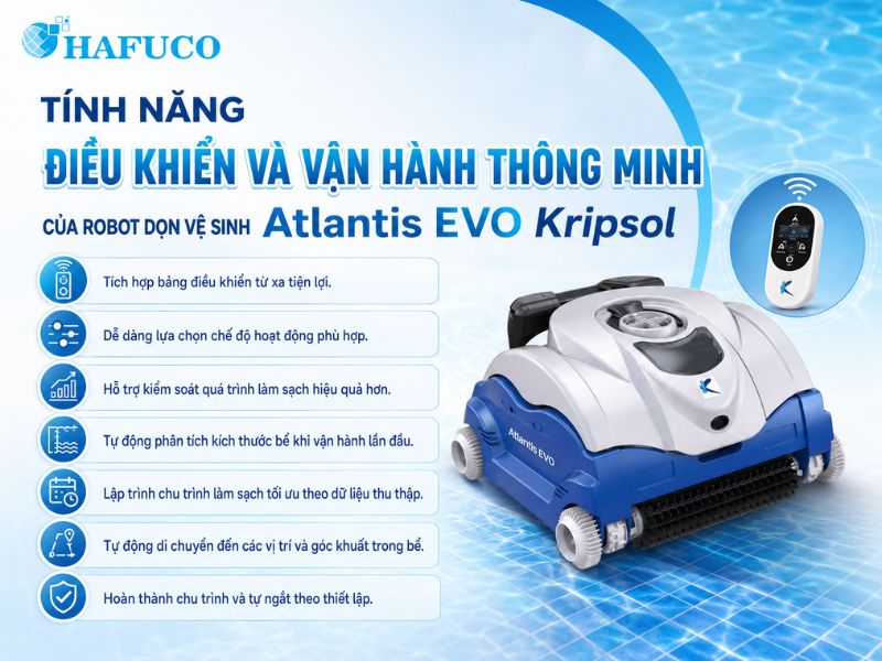 Robot vệ sinh bể bơi Atlantics EVO Kripsol