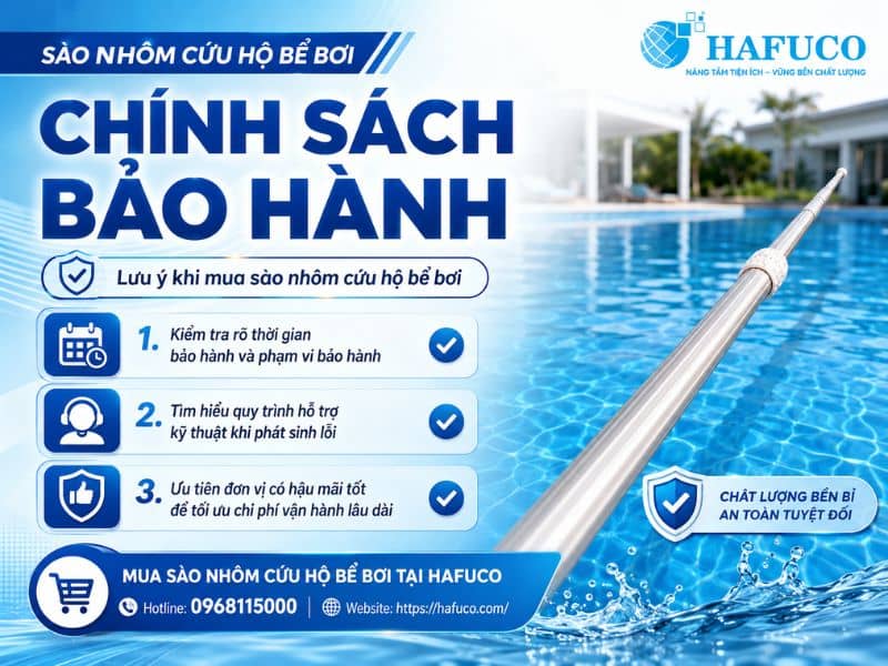 Sào nhôm cứu hộ bể bơi