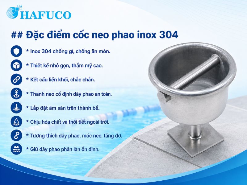 cốc neo phao inox 304