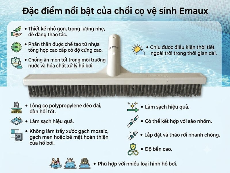 Đặc điểm nổi bật của chổi cọ vệ sinh Emaux