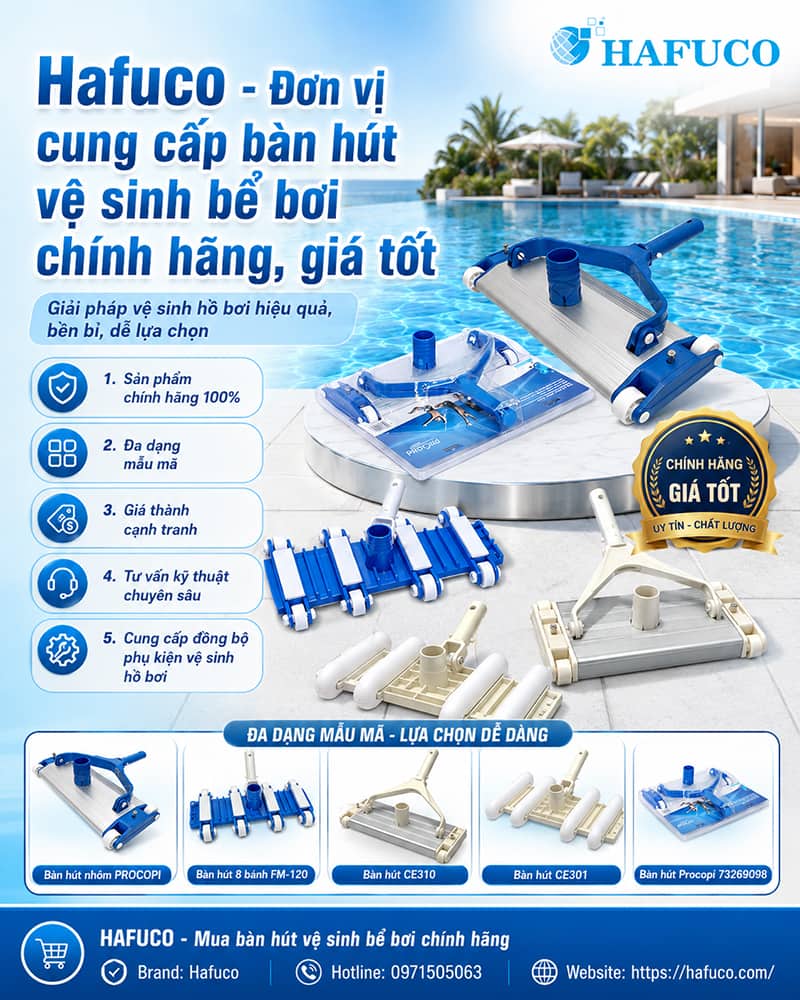 Bàn hút vệ sinh bể bơi