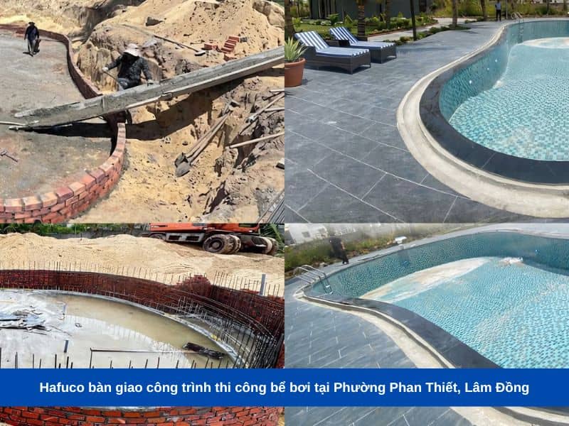 Hafuco bàn giao công trình thi công bể bơi tại Phường Phan Thiết, Lâm Đồng