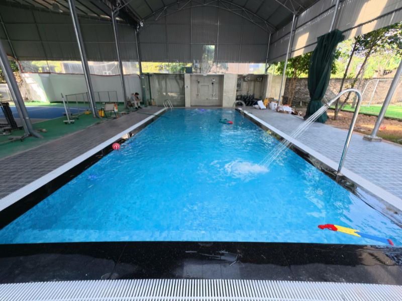 Dự án thi công và lắp đặt thiết bị bể bơi cho anh Mạnh tại Phường Hùng Thắng